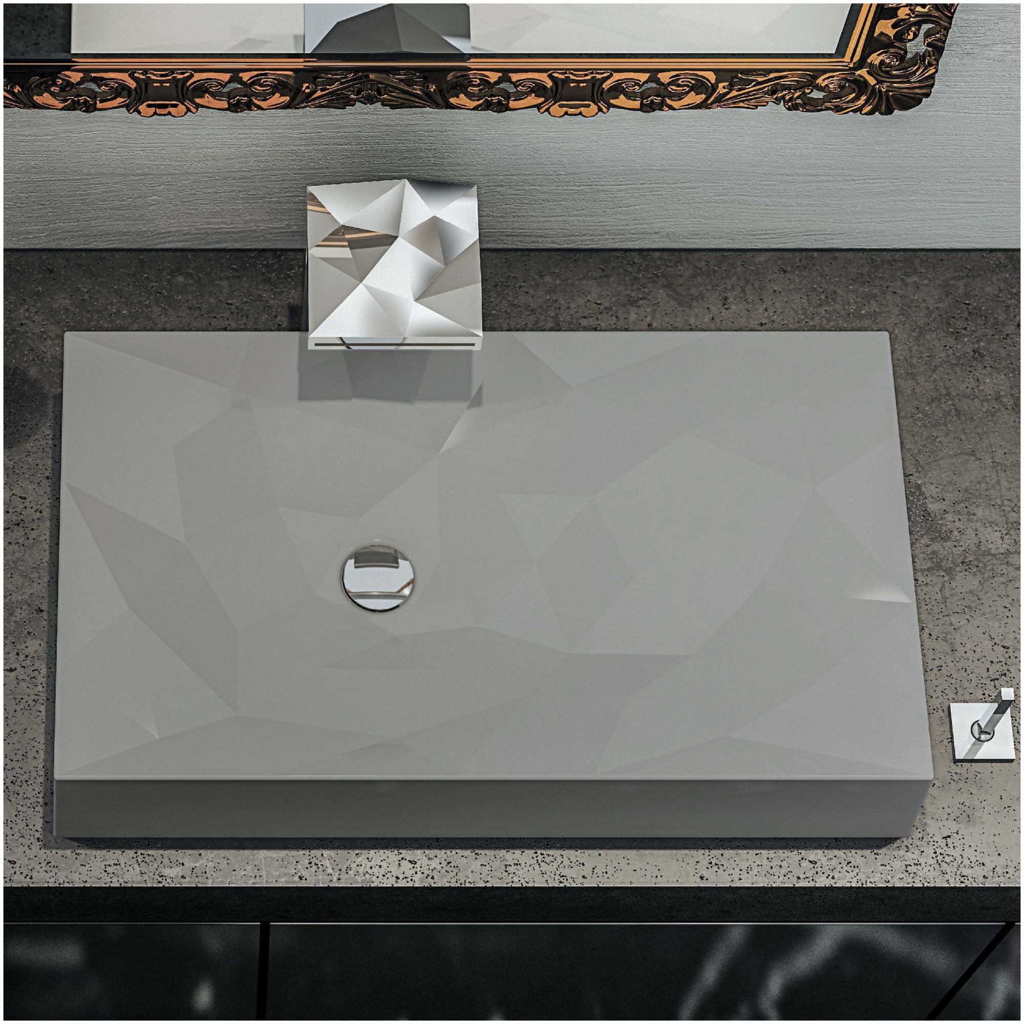 Karran Usa SQS400GR Sternhagen 28-1/8" Rectangular Quartz Composite Vessel Bathroom Sink -