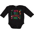thumbnail image 3 of Inktastic My Tia Loves Me Niece Girls Long Sleeve Baby Bodysuit, 3 of 5
