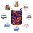 thumbnail image 4 of Sikiie Skull Print Round Dirty Clothes Basket, Waterproof Standing Foldable Storage Basket, for Laundry Room, Bedroom, Bathroom Storage-Small, 4 of 6