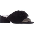 thumbnail image 1 of Womens Anne Klein Salome Tassel Mule Sandals, Black, 1 of 6