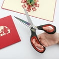 thumbnail image 7 of LIVINGO Heavy Duty Fabric Scissors Titanium, 8.5", Red & Black, 7 of 7