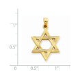 thumbnail image 3 of 14k Yellow Gold Polished Star of David Pendant Charm, 3 of 3