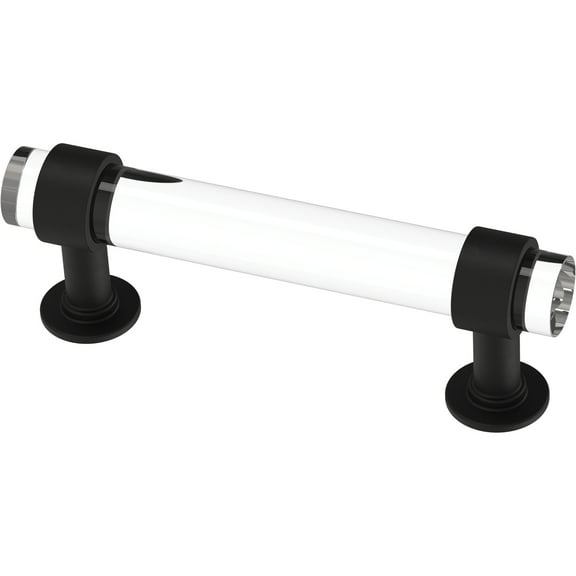 Franklin Brass P44308-BCL 3" Francisco Cabinet Pull Clear & Matte Black 5 Pack