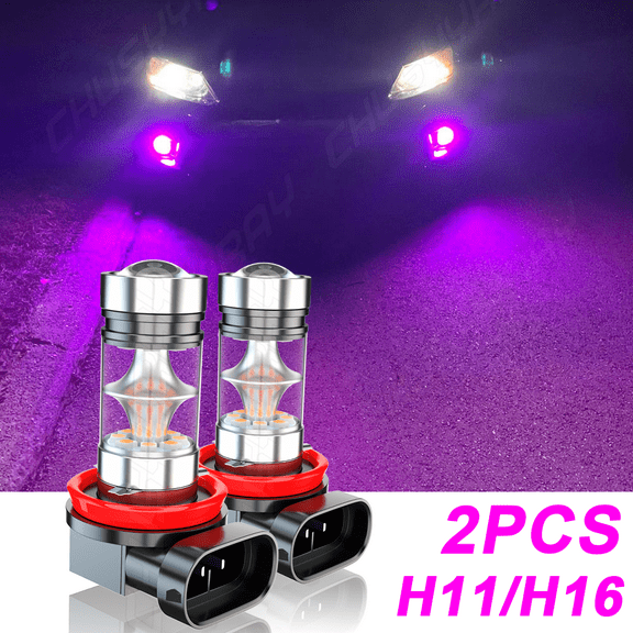 2x H11 H9 H8 LED Fog Light Bulb 14000K 12V Bright Purple Daytime Running DRL Lamp Kit