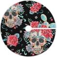 thumbnail image 1 of FMSHPON SkullRoses Wildflowers Cactus Xmas Christmas Tree Skirt Stand Mat for Holiday Party Decoration Indoor Outdoor 36 inches, 1 of 6