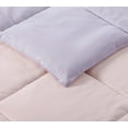 thumbnail image 2 of My World Anytime Solid 100% Microfiber Polyester  3 Piece Full/Queen Comforter Set in Blush and Lavender, All Season, Adult and Teen Sizes, OEKO-TEX Certified, 2 of 5