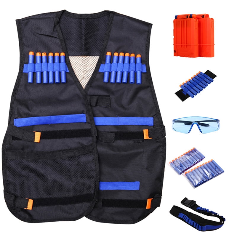 Kids Tactical Vest for Gun N-strike Elite Series(with 20-Dart Refill + Protective Goggles Glasses + 2 Pcs 6-dart Quick... by