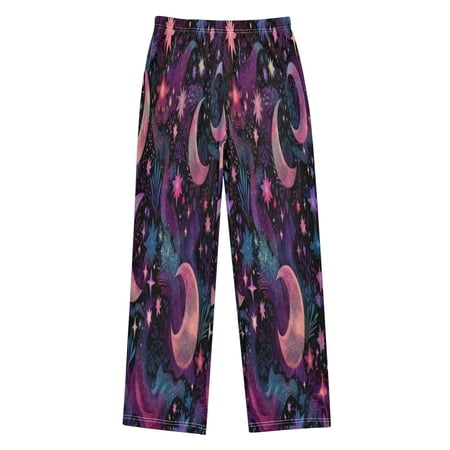 Boy s Pajama Pants Boys Long Sleep Pants Children s Pajama Pants Loose Fitting Pajama Pants are Convenient to Put on and Take off S Purple Moon
