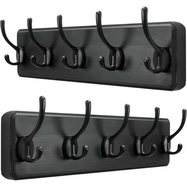 Rustic Wall Mounted Coat Rack es Hole to Hole Pine Real Wood Plank Wall Coat Rack with Hooks Farmhouse Coat Hanger Wall Mount for Hanging Back Jacket Coat Hat