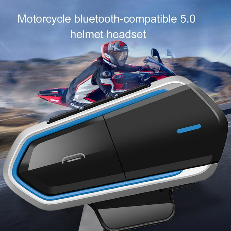 Frogued QTB35 Helmet Earphone Waterproof Bluetooth compatible 5.0 ABS Voice Control Headphone Interphone for Motorcycle