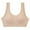 Khaki, variant on Women's Back Wrap No Steel Ring Sports Bra - Breathable Sweat-Wicking Material, Adjustable Straps, M-XL Sizes with Upper/Under Bust Measurements