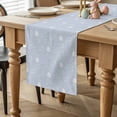 thumbnail image 2 of Easter Rabbits Table Runner 48 Inches Long for Kitchen Dining, Cartoon Bunny Eggs Animal Blue Dresser Scarf Farmhouse, Dining Table Decorations for Wedding/Parties, 13 x 48 In, 2 of 8