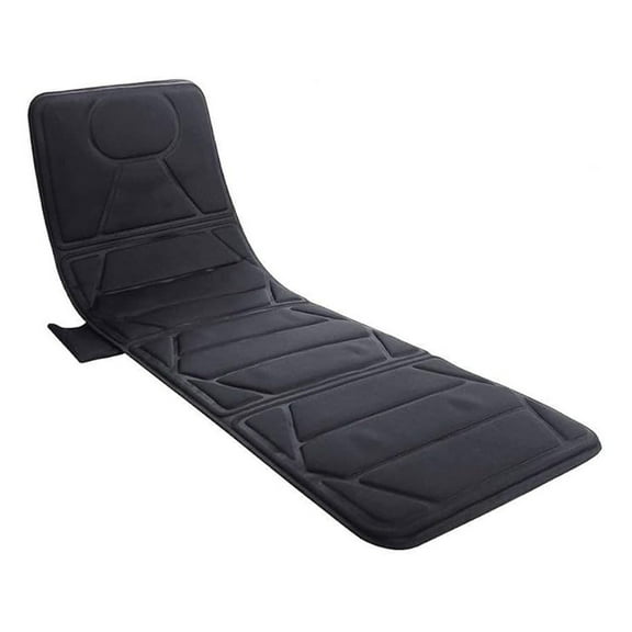 10-Massage Vibrating/Heat Massaging Mattress Pad Black