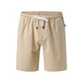 thumbnail image 3 of pxiakgy mens shorts men summer solid color short patchwork sports short tether pocket short cotton and linen fashion short men casual shorts khaki + xxl, 3 of 7
