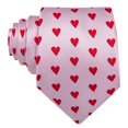 thumbnail image 4 of Corbata Barry.Wang de Seda con Corazones Rosados 152x8 cm con Pinza para Corbata, 4 of 6