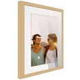 thumbnail image 2 of 13x16 Natural Picture Frame with 10.5x13.5 White Mat Opening for 11x14 Image, 0.75 Inch Border, UV, 2 of 8