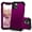 Purple, variant on iPhone 11 6.1" Case,  3 Layers Heavy Duty Shockproof Rugged Shock-Absorption Anti-Scratch Wireless Charging Support Anti-slip Bumper Silicone TPU Case Cover for Apple iPhone 11 6.1", Red