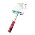 thumbnail image 5 of figatia Hand Rake Small Tool Cultivating Small Handheld Versatile Digging Soil Tiller for Lawn Backyard Yard Work Seaside, 5 of 8