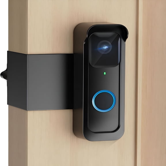 GJX No Drill Doorbell Camera Mount with Rain Cover, Anti-Theft Outdoor Bracket Holder, 360° Adjustable Angle, Weatherproof Video Doorbell Stand for Home Security