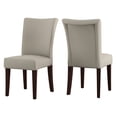 thumbnail image 6 of Weston Home Ayana Fabric Parson Chair, Set of 2, Gray/Espresso, 6 of 6