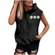 thumbnail image 1 of Sombrero Superior para las Mujeres Manga Corta Delantera Y Trasera Impresa Cuerda de Bolsillo con Capucha Sudadera Superior, Desgaste Casual Toda la Temporada, 1 of 5