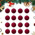 thumbnail image 5 of 16 Pcs Velvet Christmas Balls Flocked Christmas Tree Ball Ornaments Plastic Balls Xmas Decorative Hanging Ornaments Christmas Tree Decoration 2.4 Inch, 5 of 7
