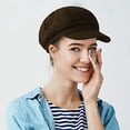 thumbnail image 3 of Sombrero de vendedor de periódicos para mujer Desiderio, tono suave y boina., 3 of 5