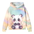 thumbnail image 4 of Shadoumai Kids Hoodies Girls Printed Pattern Long Sleeve with Pockets Comfortable Outwear Coat Children Fall Winter Cute Tops for Girls 10-12, 4 of 6