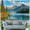 thumbnail image 4 of BCIIG  Mountain with Lake Photo Wallpaper Landscape Wall Mural for TV Background Wall Bedroom Living Room Sofa Wall, 4 of 6