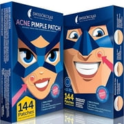 SWISSKOLAB Acne Patch Pimple Patch Hydrocolloid Acne Stickers Absorbing Spot Dot Acne Cover 144 Acne Dots Pimple Sticker Acne Pimple Master Patch Blemish Patches (Acne Patches)