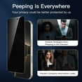 thumbnail image 4 of [2+2 Pack] Privacy Screen Protector for iPhone 13 Pro Max with Camera Lens Protector , Anti Spy Private Full Coverage Tempered Glass Film 6.7Inch, Bubble Free, 4 of 7