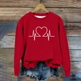 thumbnail image 5 of Toddler Girls Sweatshirt,Girls Soft Cozy Valentine'S Day Printed Sweatshirt Big Kids Crewneck Long Sleeve Fall Winter Casual Everyday Wear 1-15 Years Red 8 Years, 5 of 9
