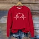 thumbnail image 4 of Sudadera sin capucha para niñas, cuello redondo, sudadera extragrande, estampado de San Valentín, manga larga, para niñas de 1 a 15 años, 4 of 8