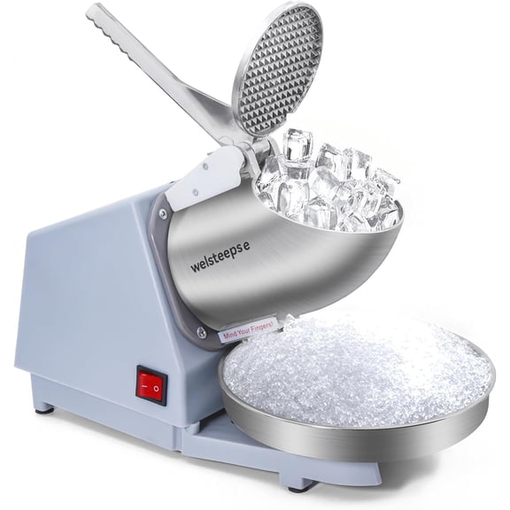 Shaved Ice Machine, Electric Ice Shaver Machine with Stainless Steel Blades, Powerful Snow Cone Machine for Home Kitchen, High Speed Shave Ice Machines for Slushies, Margaritas, Smoothies