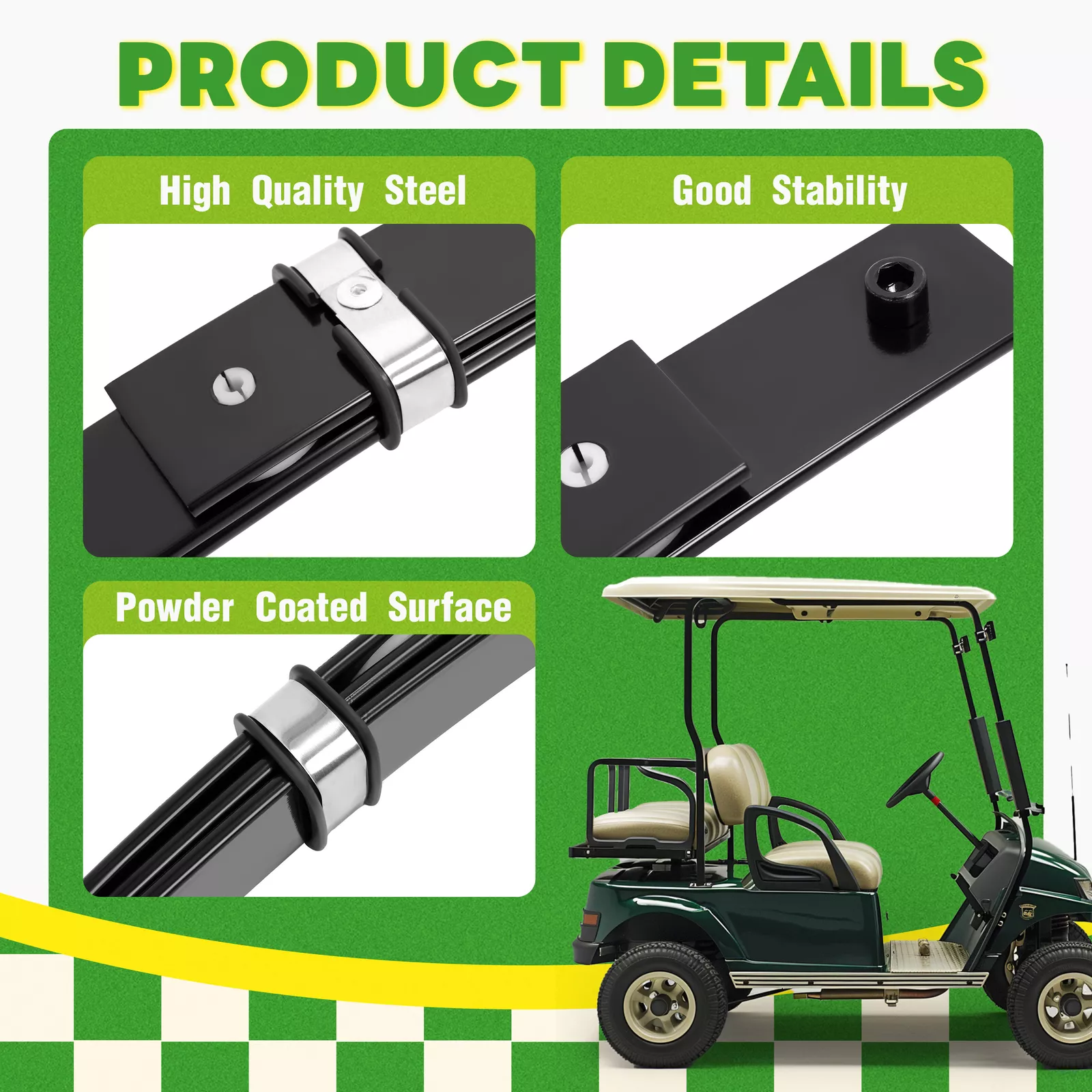 Kojem Front Leaf Spring Set for EZGO Marathon 1989-1994 Golf Cart Heavy Duty