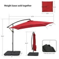 thumbnail image 7 of CHYVARY 8.2 x 8.2ft Outdoor Patio Offset Hanging Cantilever Umbrella with a Base for Deck, Poolside and Garden,Red, 7 of 7