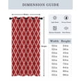 thumbnail image 6 of Red Thermal Insulated Blackout Curtains for Bedroom 36 Length Moroccan Geometric Abstract Room Darkening Curtain 1 Panel Grommet Window Curtain Drape for Living Room Nursery Room, 6 of 7