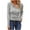 Gray, variant on jobturf Henley Shirts for Women Trendy Solid Waffle Knit Tops Fall Winter Lightweight Ladies Blouses Long Sleeve Going Out Pullover Size M