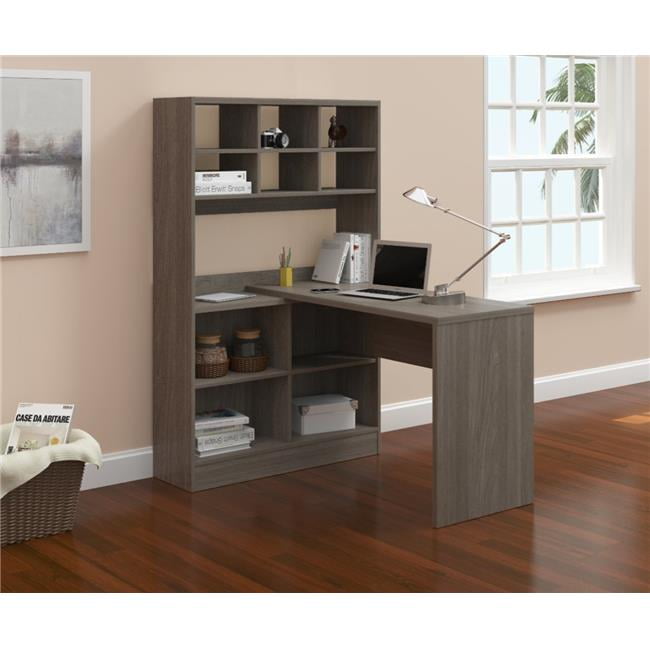 60 2 X 37 8 X 47 2 In Dark Taupe Office Desk Walmart Com