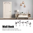 thumbnail image 4 of Perchero de pared para decoración del hogar, ganchos decorativos con diseño inspirado en la naturaleza, fácil instalación para un uso versátil (5 ganchos), 4 of 5
