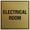 Brushed Gold, variant on Signs ByLITA Square Electrical Room Sign - Easy Installation | Durable Material (Black /Gold) - Small