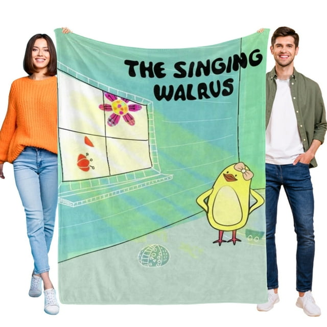 La Morsa Cantante anti-pilling, suave, ligera, esponjosa y acogedora de lujo para hogar y cocina – Perfecta para niños y adultos,110X70cm