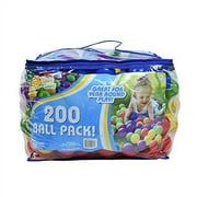 Sunny Days 200 Play Balls, Phthalate and BPA Free, Non-Toxic Plastic Balls, Reusable Storage Bag, Ages 3+