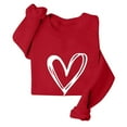 thumbnail image 3 of JoliSweat Valentines Sweatshirts for Women Love Heart Graphic Pullover Crewneck Long Sleeve Tops Valentine's Day Sweatshirt XXXL, 3 of 8