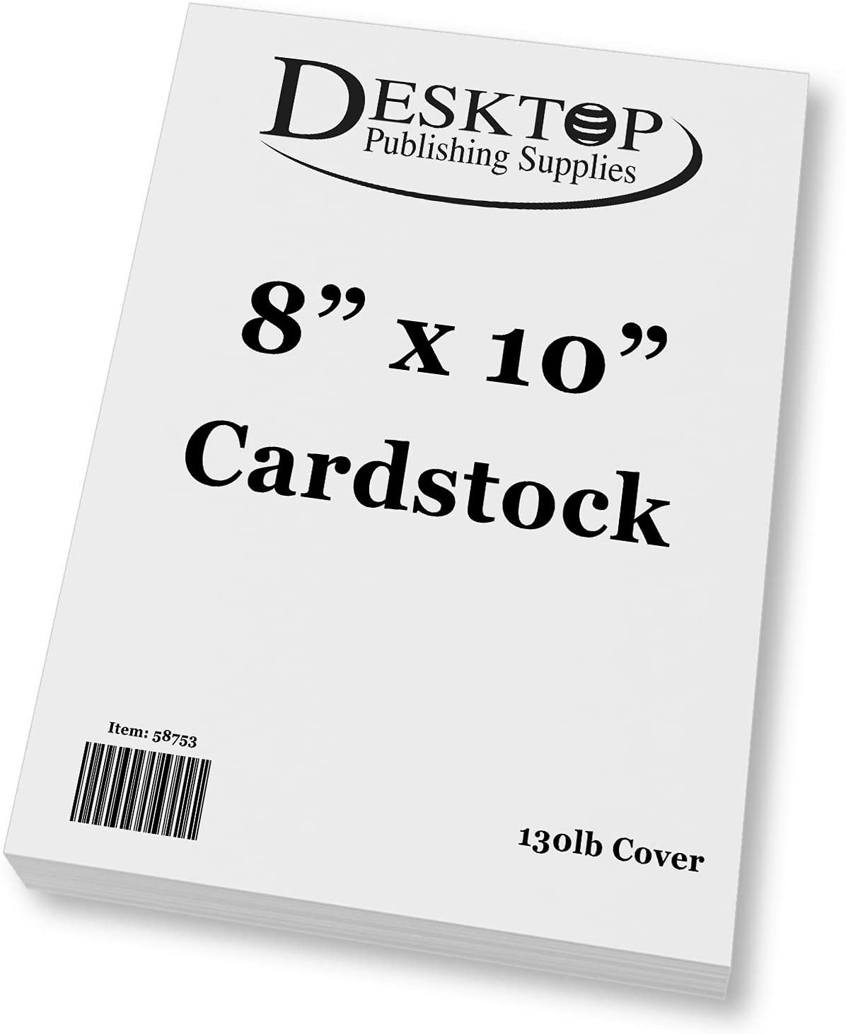 Extra Heavy Duty 130lb Cover Cardstock 8" x 10" Bright White 350gsm