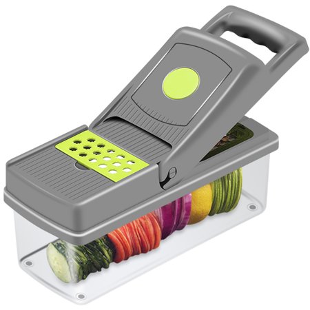 

Multifunctional Onion Mincer Chopper Vegetable Cutter with Container Reusable for Vegetables Onion Tomato