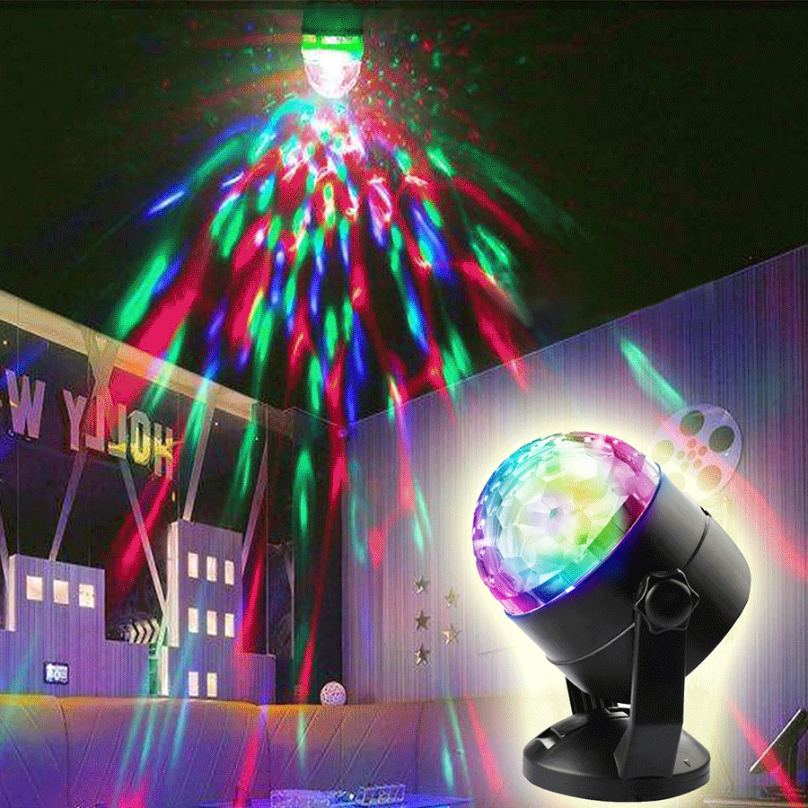 Christmas Light LED Mini Crystal Disco Ball Light Party Light Stage Light  Disco DJ Light for Discon, Bars, Party, Halloween, Wedding, V 