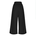 thumbnail image 4 of LLYwey Womens Tall Pants Ladies Summer Thin Of the New Chinese Disk Buckle Style Design Loose Casual Pants Pants New Full Length Pants Trousers Regular Fitted Black L, 4 of 5