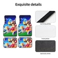 thumbnail image 4 of Lsque Mario Print 4-Piece Floor Mats, Heavy-Duty Rubber Liners, Anti-Slip Design, All-Season Automotive Protection, Vehicles, Cars, Trucks, and SUVs, 4 of 7