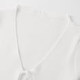 thumbnail image 6 of Women's Tie Front Cardigan Sweaters for Women Long Sleeve Crop Sweater Rib Knit Shrug Dress Jacket 2026 Summer Fashion Trends Women(White,One Size), 6 of 6